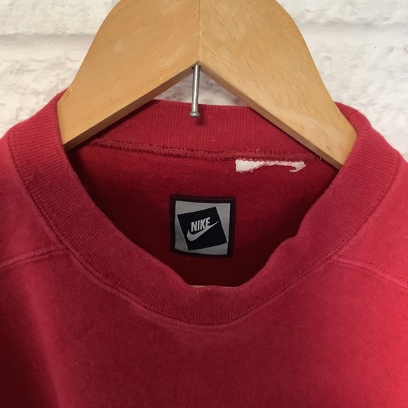 Vintage Nike Sweatshirt - Size L - Dark Red - Cotton - P2P 23โ - Picture 7 of 7